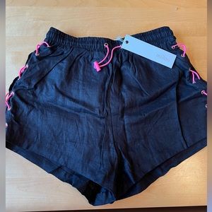 NWT LF Millau linen bungee shorts